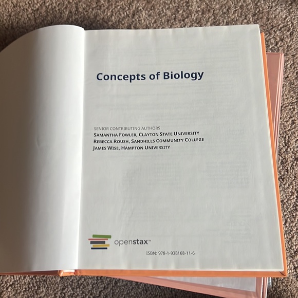 Concepts of Biology Textbook - Picture 2 of 2